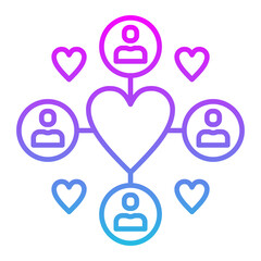 Community Line Gradient Icon