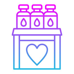 Water Donation Line Gradient Icon