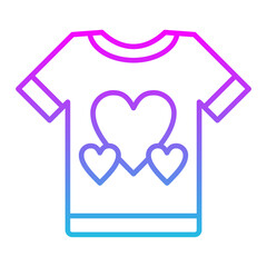 Tshirt Line Gradient Icon