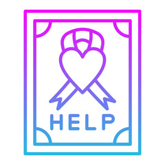 Poster Line Gradient Icon