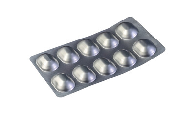 Isolated blister pack with pills
