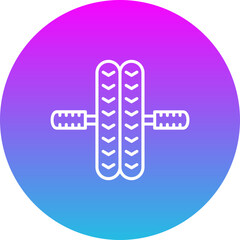 Fototapeta premium Roller Gradient Circle Line Inverted Icon