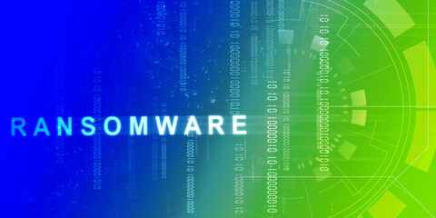 2d illustration ransomware computer virus