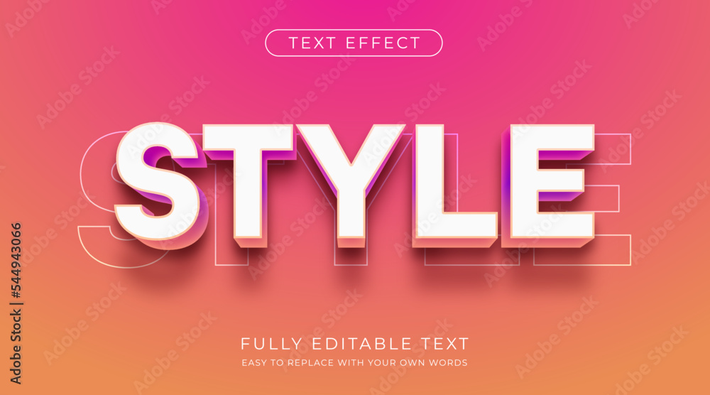 Poster modern text effect editable font style