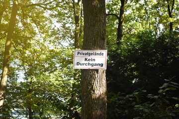 Private property sign 