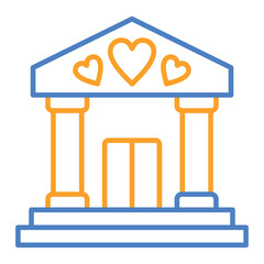 Foundation Blue And Orange Line Icon