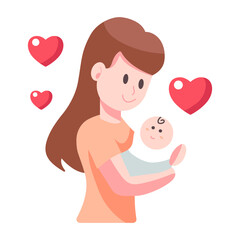 Mother and baby icon