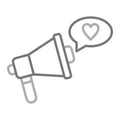 Call To Action Greyscale Line Icon