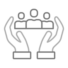 Awareness Greyscale Line Icon