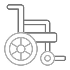 Wheelchair Greyscale Line Icon