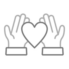 Give Love Greyscale Line Icon