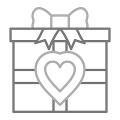 Gift Greyscale Line Icon