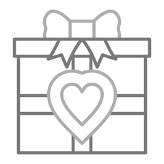 Gift Greyscale Line Icon