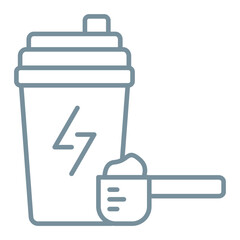 Shake Multicolor Line Icon