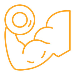 Arm Workout Multicolor Line Icon