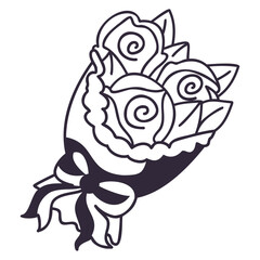 Rose bouquet icon