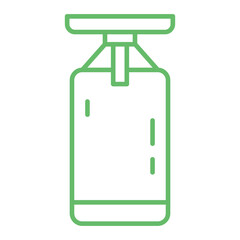 Punching Bag Multicolor Line Icon