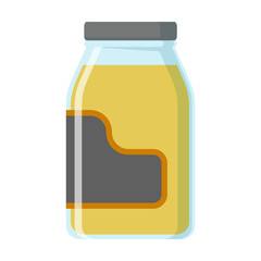 Food in can and jar vector illustration. Tinned goods, sauce for pantry or storage on white background. Food, supermarket, grocery concept
