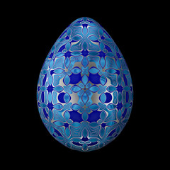 Silvered Blue Egg
