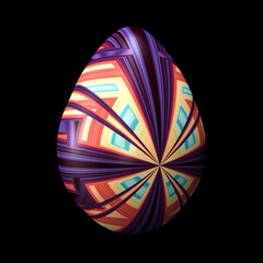 Egg with Convergent Lines