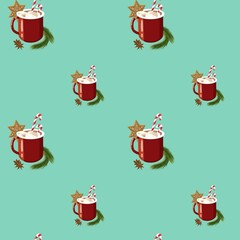 Christmas cup pattern
