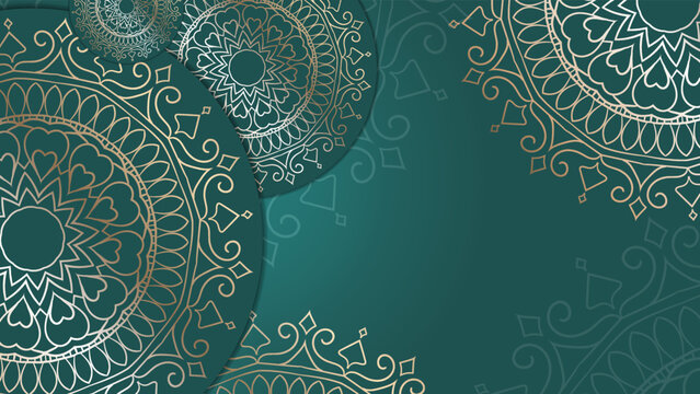 Luxury mandala ornamental pattern background. Creative decorative flower wedding invitation design. Decorative mandala for print, poster, cover, brochure, flyer, banner. Vector illustration