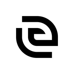 Letter EA or EA negative space monogram logo