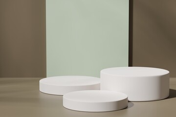 Scene with a podium for product presentation, 3d rendering