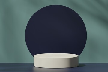 Scene with a podium for product presentation, 3d rendering