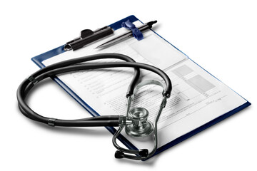 Clipboard with Stethoscope