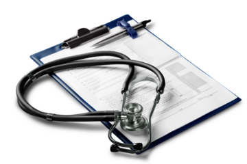 Clipboard with Stethoscope
