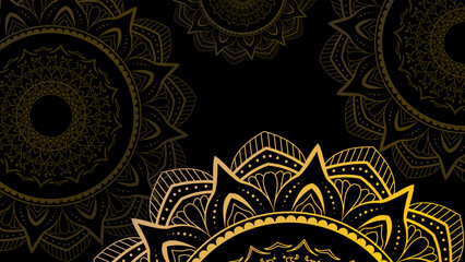 Luxury mandala background with golden arabesque pattern arabic islamic east style. Decorative mandala for print, poster, cover, brochure, flyer, banner.