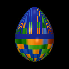 Blue Playful Pattern Egg © Hakon