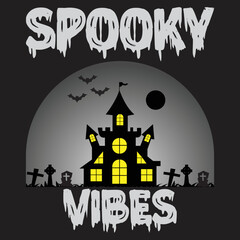 Happy Halloween t shirt design with Halloween elements or Hand drawn Halloween typography design
