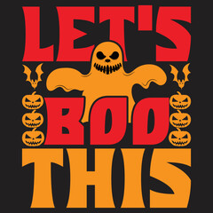 Happy Halloween t shirt design with Halloween elements or Hand drawn Halloween typography design