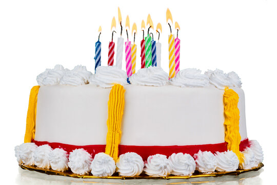 Decorative Birthday cake with candles