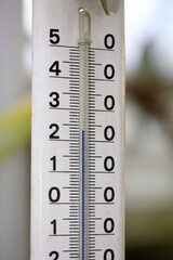Ein Thermometer mit 23 °C. Bildbeispiel für den Klimawandel.
