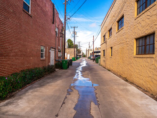 very clean alley way