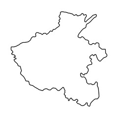 Henan province map, administrative divisions of China. Vector illustration.