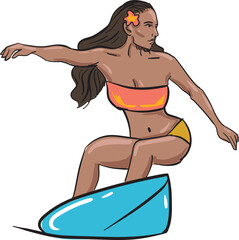 Hawaii summer Surfer Beach element © NOTTY-STUDIO