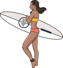 Hawaii summer Surfer Beach element © NOTTY-STUDIO