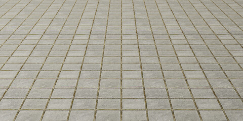 walkway brick mortar pattern stone walkway surface brick pavement background 3D illustration