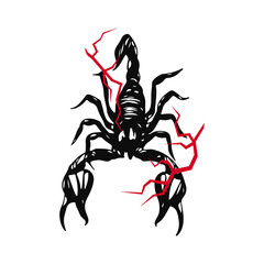 vector illustration of scorpion silhouette concept