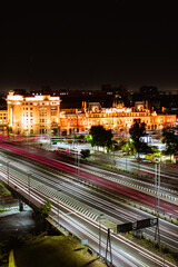 Buenos Aires at night, aerial view- Buenos Aires, Argentina