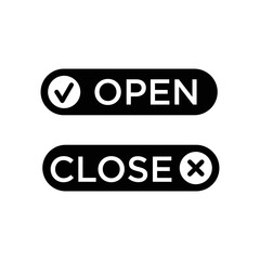 open close icon design vector template