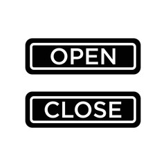open close icon design vector template