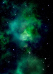 Fototapeta na wymiar Being shone nebula