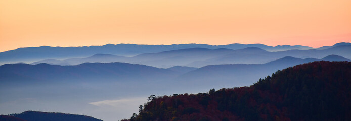 sunrise in the mountains