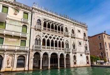 Naklejka premium Ca d'Oro palace on Grand Canal, Venice, Italy
