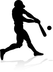 Baseball Player Silhouette